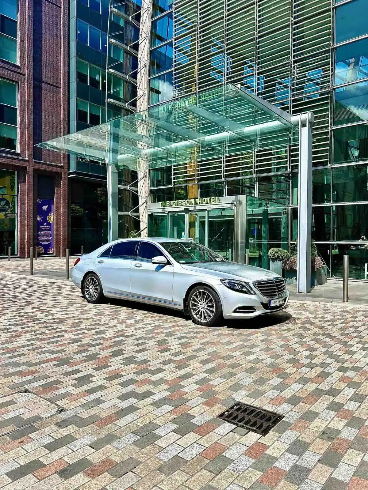 East Coast Travel Mercedes Benz outside The Gibson Hotel Dublin
